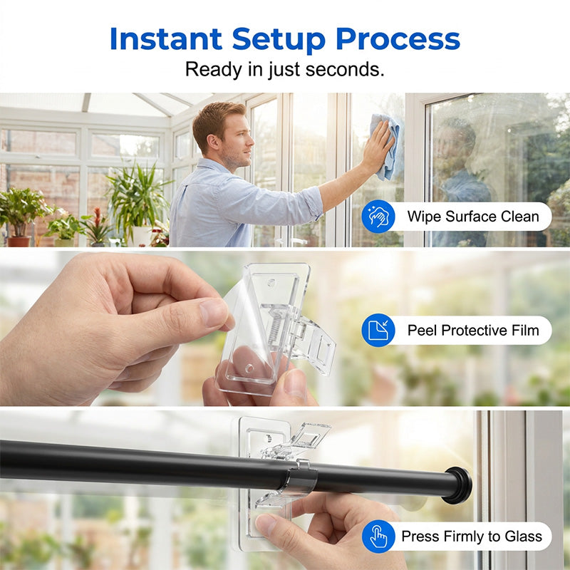 ClearHold Mounts – Damage-Free Curtain Freedom