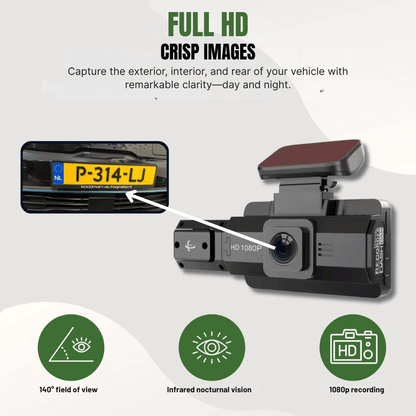 TriSight Guardian — 3-Camera Car Dashcam  | 50% OFF