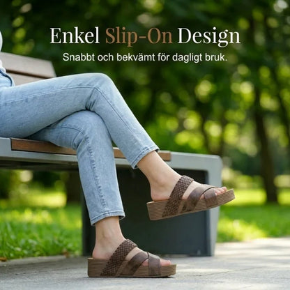Mia — Women's Double Strap Kitten Heel Sandals