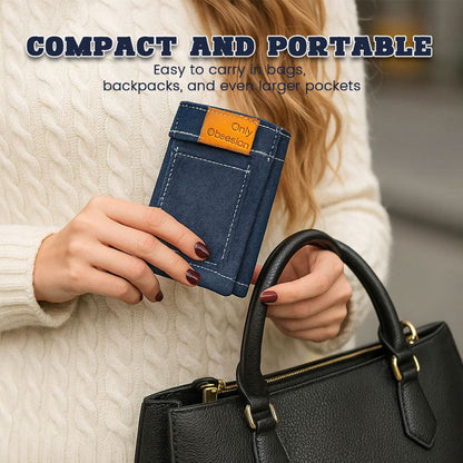 Marley – Mini Denim Purse with Playfully Designed Pattern