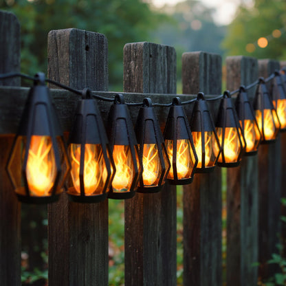 FlameGlow Solar Lamps — Ignite Cozy Outdoor Magic