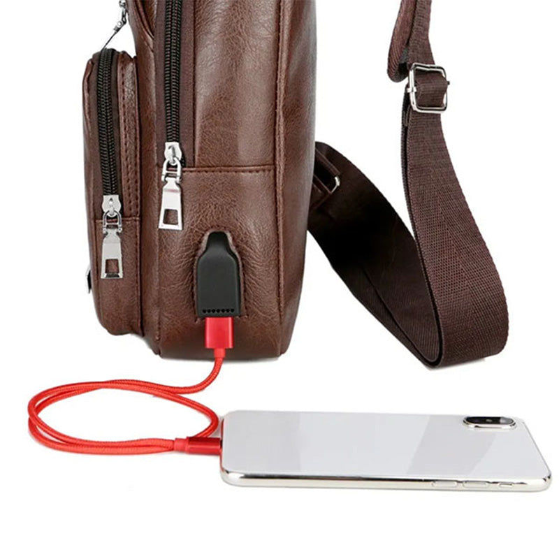 VeroCrest Leather Chest Bag — Master Your Day Effortlessly