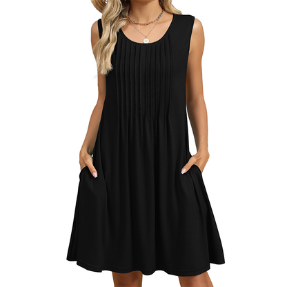 Purple – Flattering Sleeveless Dress with Breathable Fabric