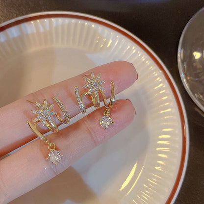 Aurora — Multi-Row Sparkle Earrings Set | 30% OFF