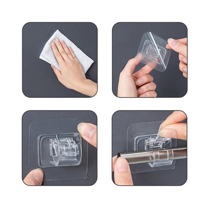 Drill-Free Curtain Brackets – Damage-Free, Rock-Solid Hold