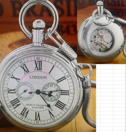 Mechanical pocket watch with spider web pattern — Own timeless boldness