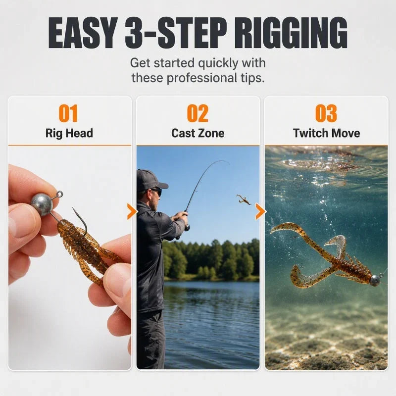 HydroGlide Shrimp Lures — Hook Fierce Fighting Fish