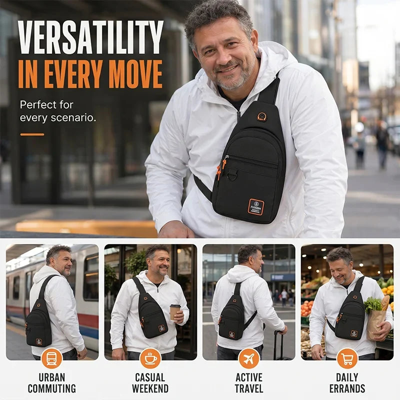 VentoGuard Sling Bag — Stay Dry, Organized, Unstoppable