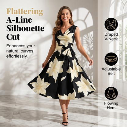 Sophia — Women's Breathable Floral Curve-Enhancing Dress