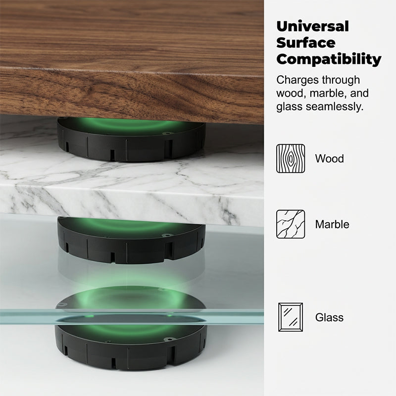 Under-desk power strip – clean, fast, hidden charging