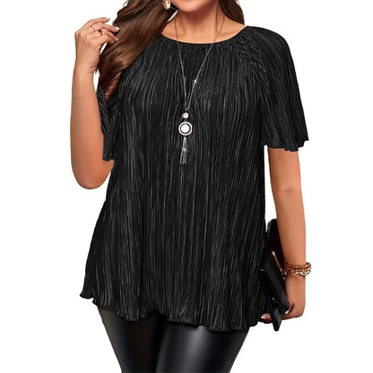Serena — Stretchy Plus Size Women's Blouse with Elegant Fit