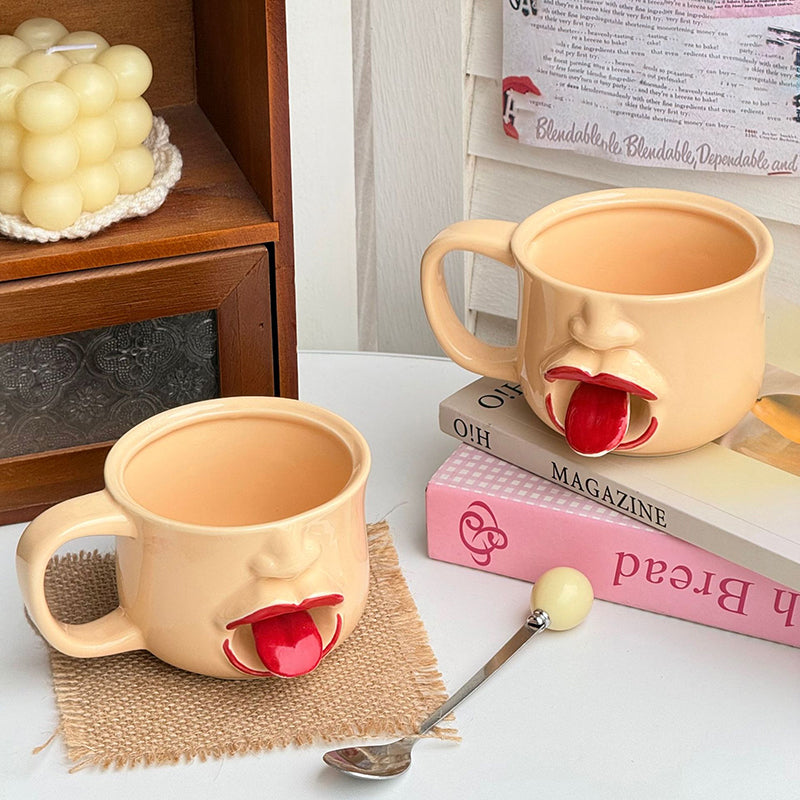 LipLark Ceramic Mug — Sip Bold, Feel Joy