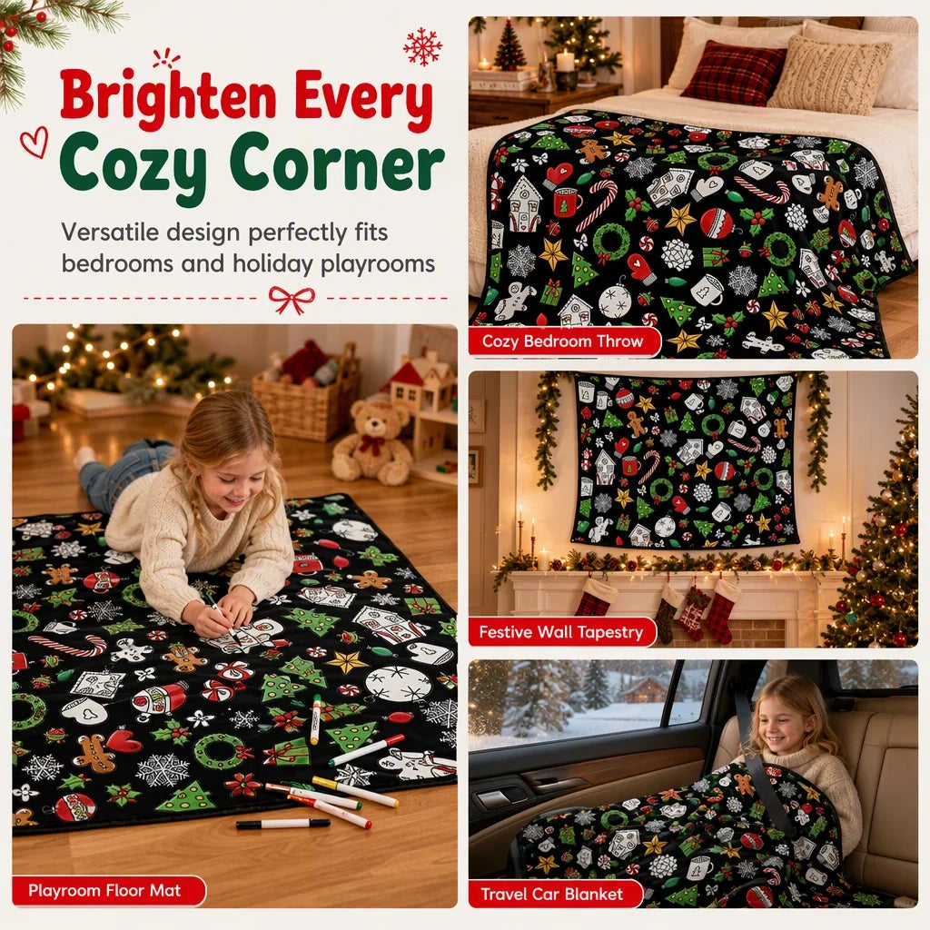 MerryMuse Coloring Blanket — Spark Family Creativity