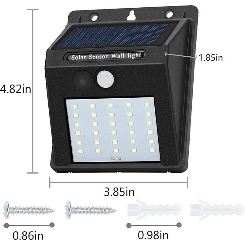 Solar-Powered LED Motion Sensor Lamp — Bright Security Light