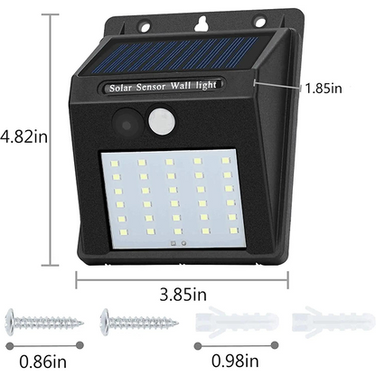 Solar-Powered LED Motion Sensor Lamp — Bright Security Light