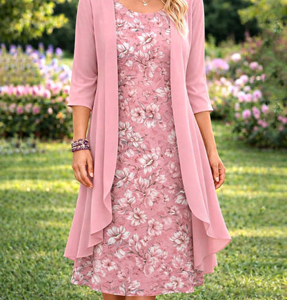 Olivia – Women's Two-Piece Set Made of Chiffon with Cardigan