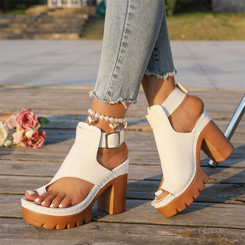 Brielle – Women's Comfortable Sandals with Elevated Heel Height and Adjustable Fit