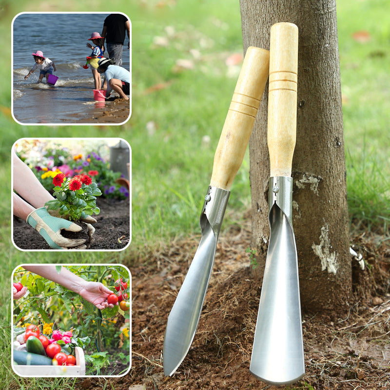 Spade with Wooden Handle Made of Manganese Steel — Effortless Precision Power