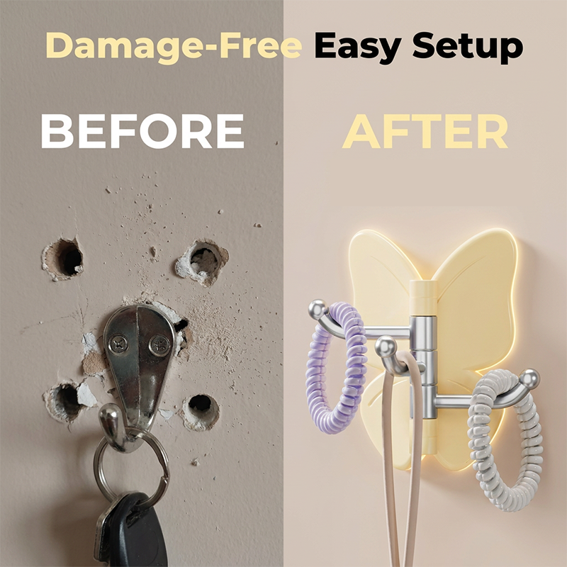 Smart 3-Arm Swivel Hook — Instantly Organized, Effortlessly Elegant
