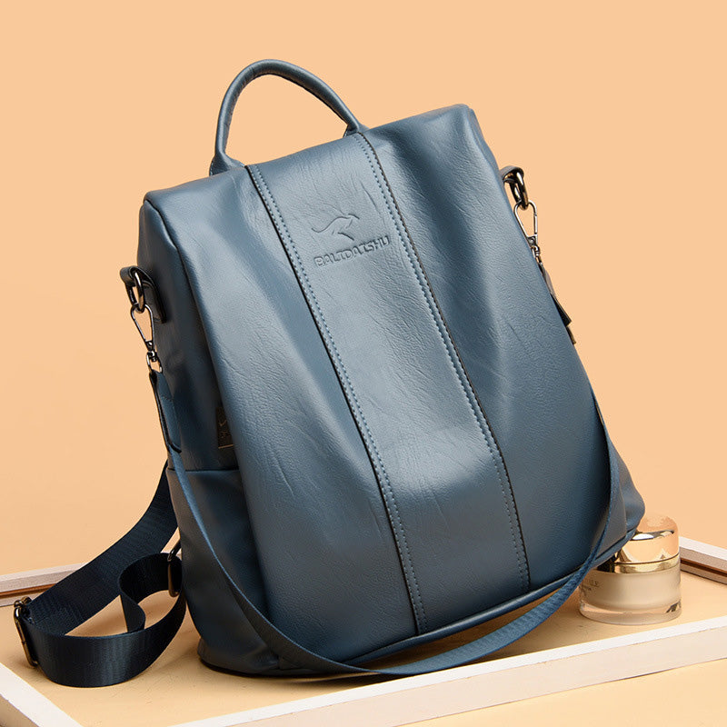 Hugo – Elegant PU Leather Backpack with Smart Compartments
