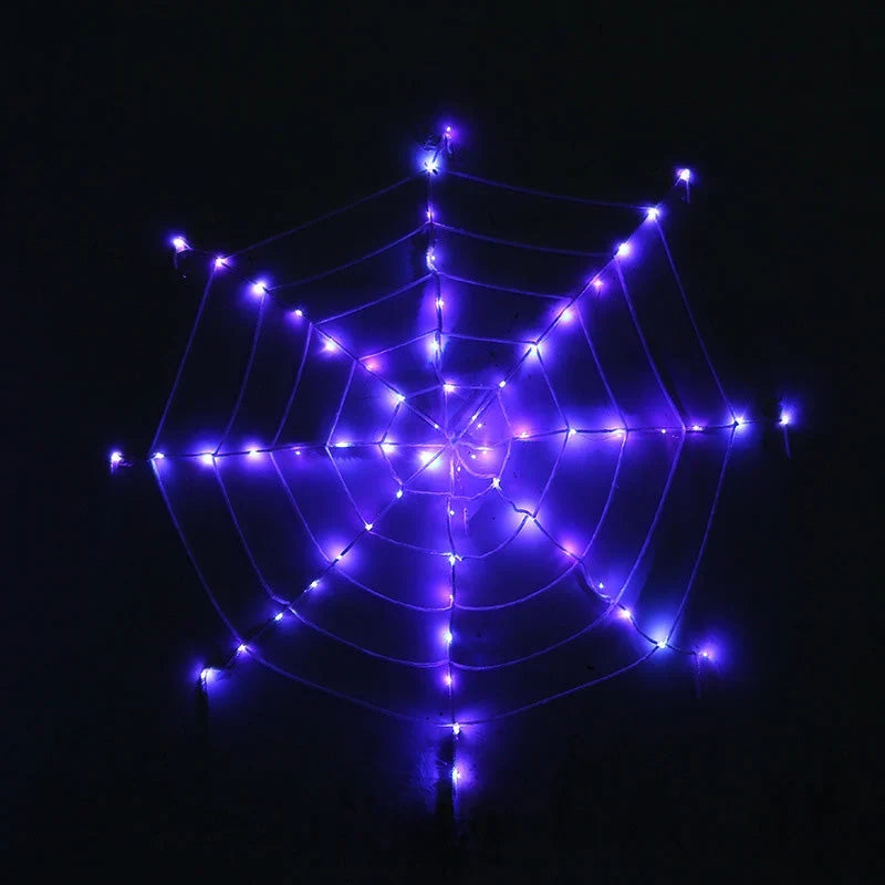 GlowSpell Spider Web Lights — Ignite Spooky Thrills