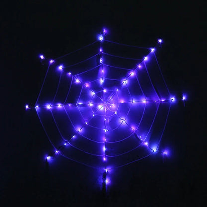 GlowSpell Spider Web Lights — Ignite Spooky Thrills