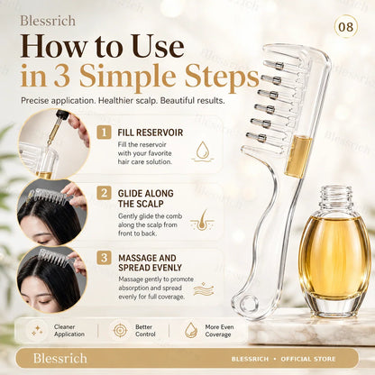 NovaScalp Serum Comb — Precise Care, Confident Scalp