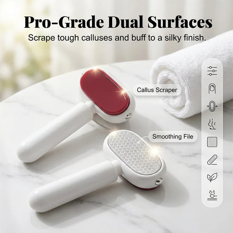 Dual-Sided Stainless Steel Foot File — Instantly Smooth, Pain-Free Heels