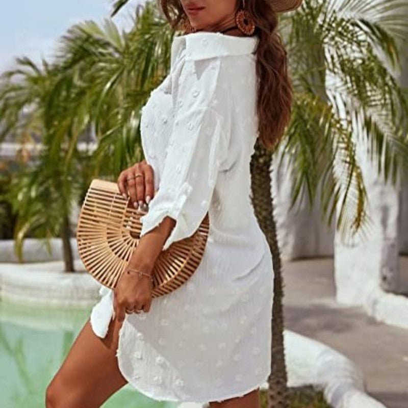 Grace — Lightweight Chiffon Shirt with Side Slit Design