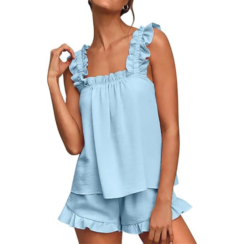 Fenna – Women's Soft Spandex Pajama Set with Adjustable Waistband