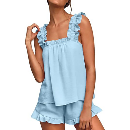 Fenna – Women's Soft Spandex Pajama Set with Adjustable Waistband