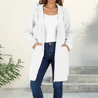 Elise — Full-Zip Long Hoodie Coat | 50% OFF