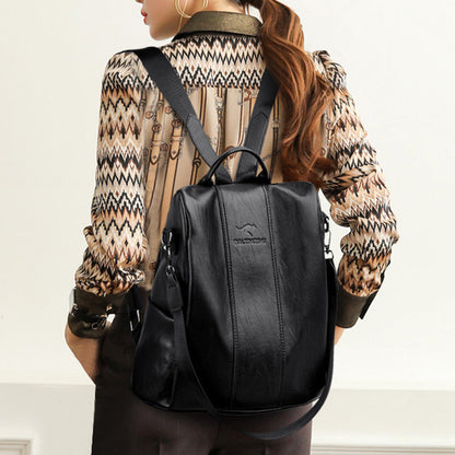 Hugo – Elegant PU Leather Backpack with Smart Compartments