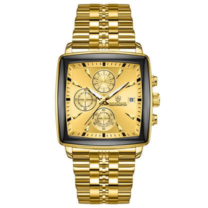 VeroLuxe Square Chronograph — Command Confidence Instantly