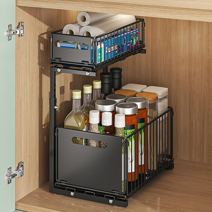 GlideNest Two-Stage Extendable Organizer – Effortless Access, Complete Calm
