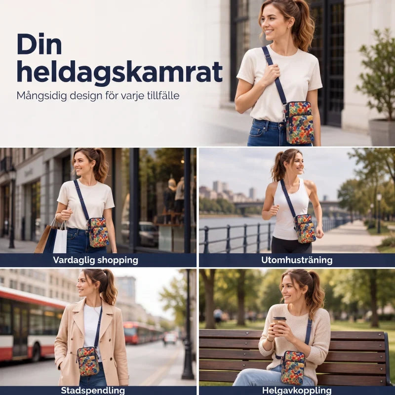 Madison — Compact Lightweight Shoulder Bag with Triple Compartments