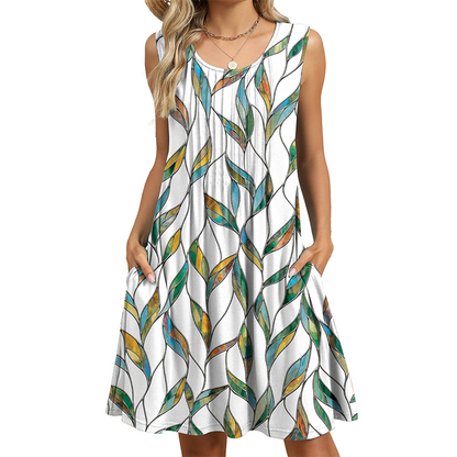 Purple – Flattering Sleeveless Dress with Breathable Fabric