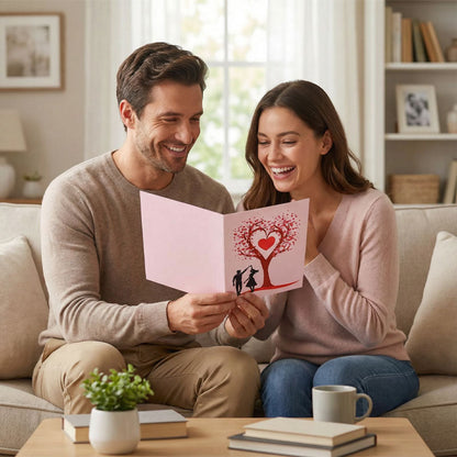 3D Heart Tree Card — Captivate Love Instantly