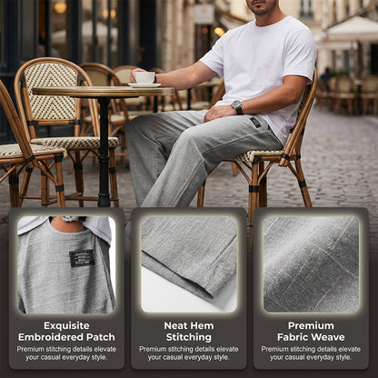 Ezra — Men's Lightweight Breathable Cotton-Linen Pants