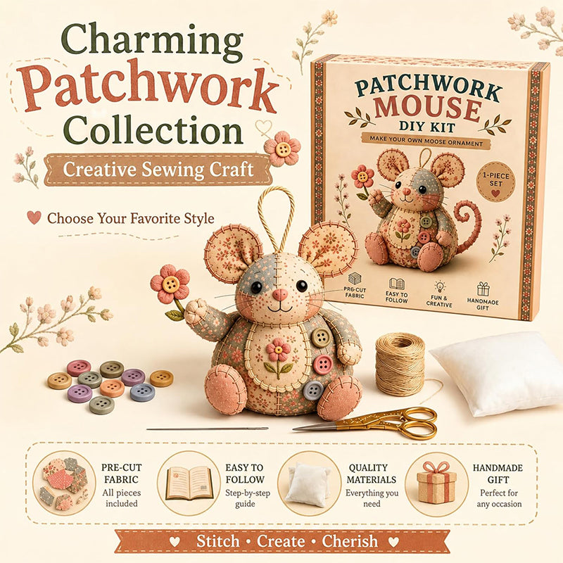 Enchanting Vintage Plush Mouse — Handcrafted Quiet Joy