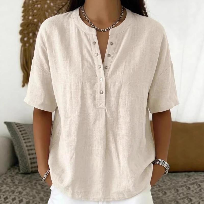 Fenna – Women's Casual Sweater made of Cotton-Linen Blend