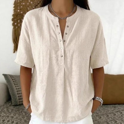 Fenna – Women's Casual Sweater made of Cotton-Linen Blend