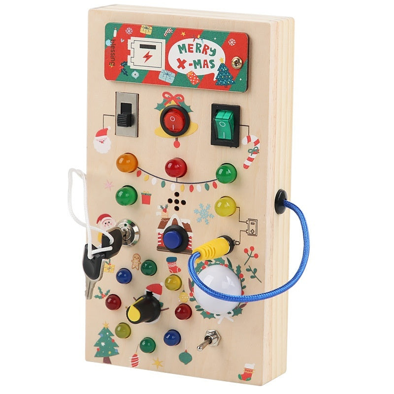 LuminaPlay — Aktivitätsbrett aus Holz mit Schaltern für Kinder | 50% RABATT