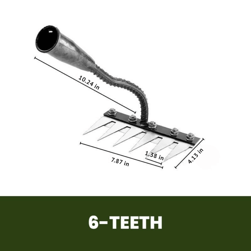 IronBloom — Carbon Steel Garden Rake | 50% OFF