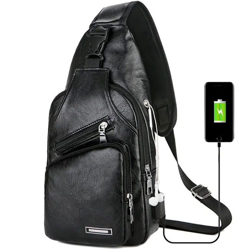 VeroCrest Leather Chest Bag — Master Your Day Effortlessly