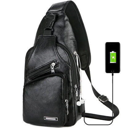 VeroCrest Leather Chest Bag — Master Your Day Effortlessly