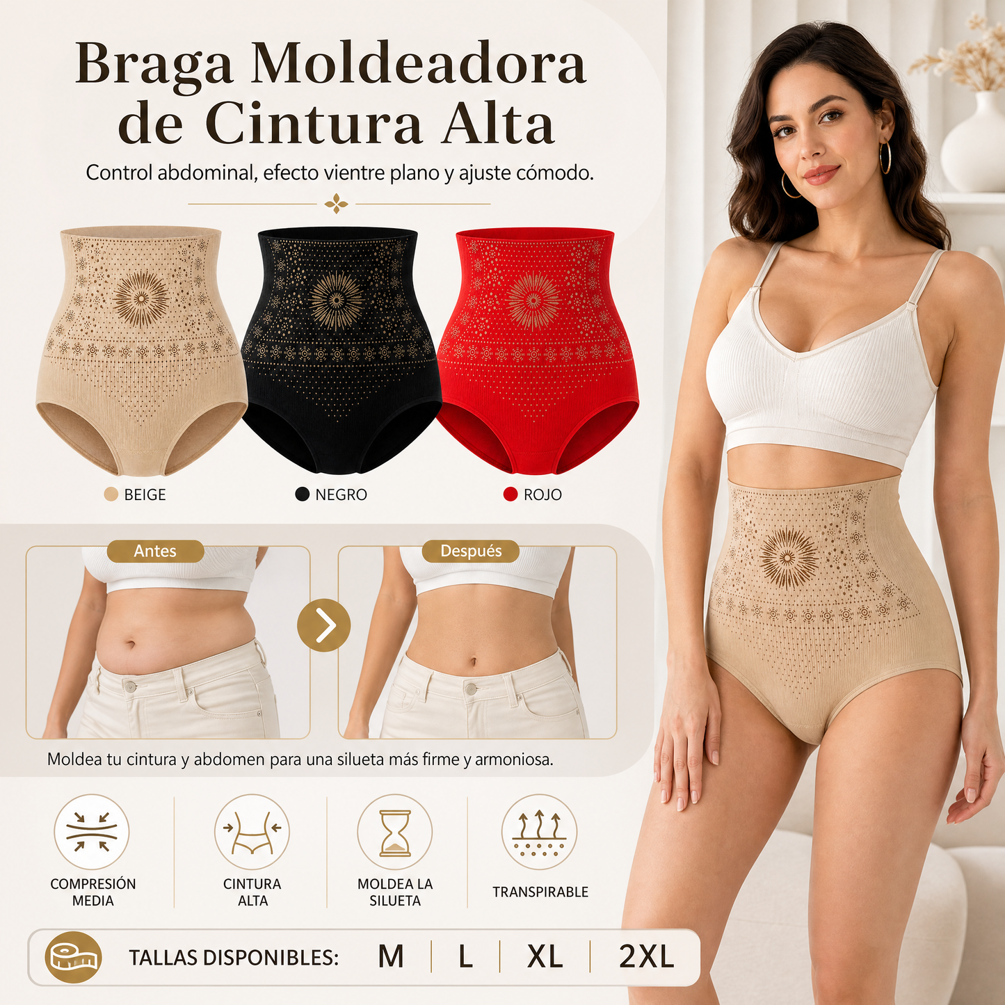 Heidi – High-Waisted Shaping Shorts for Women with Seamless Support