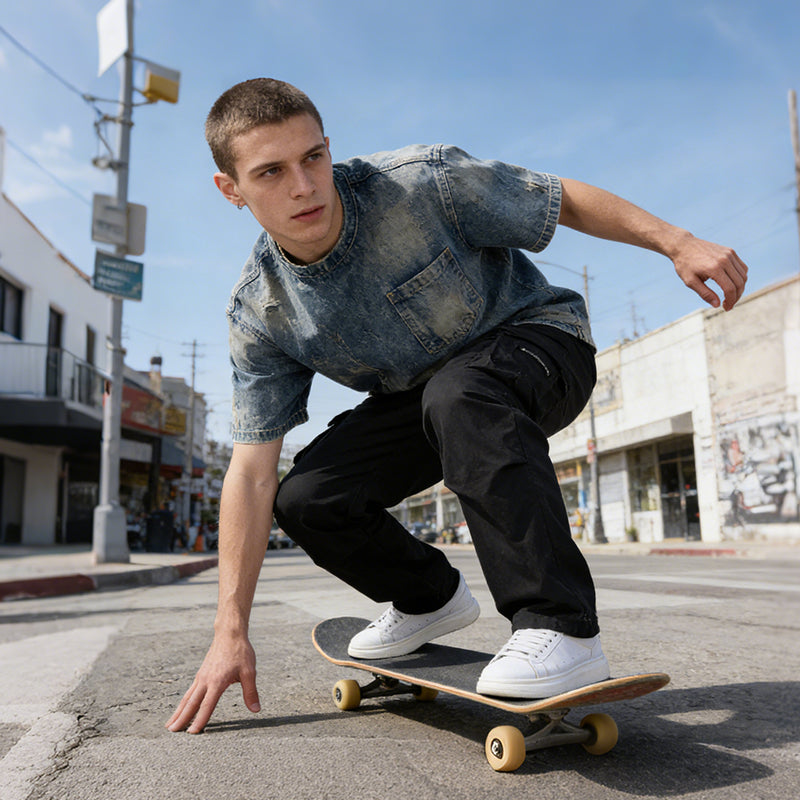 Carter — Stretch Cargo Pants with Adjustable Waistband and Pockets