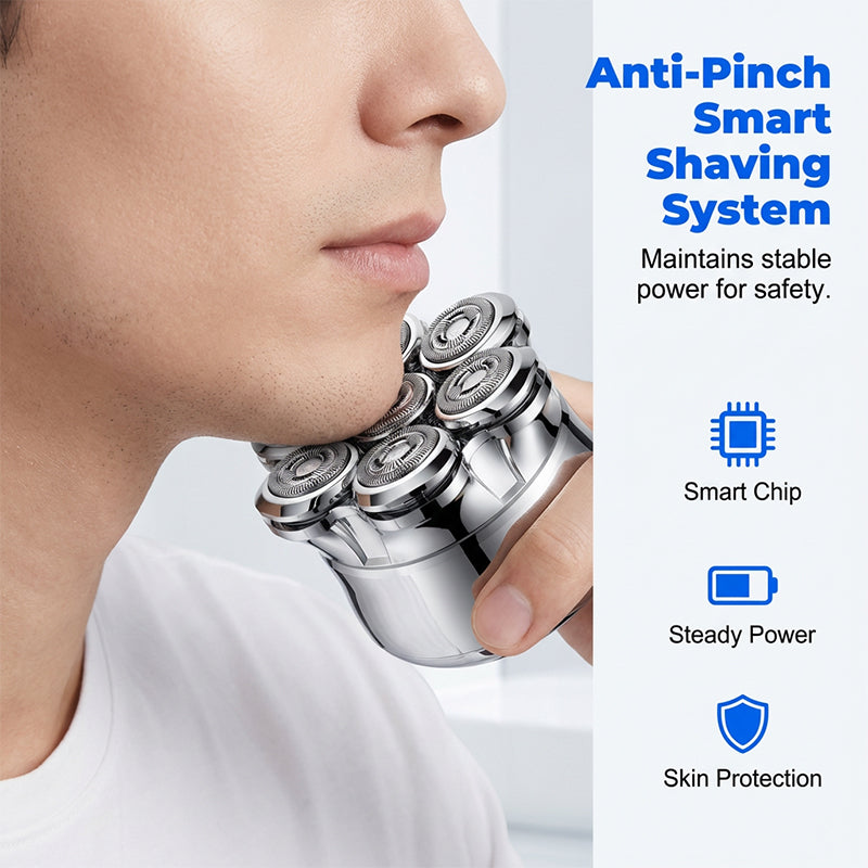 AquaGlide Pro 7-Head Rotary Shaver — Effortless Smooth Confidence