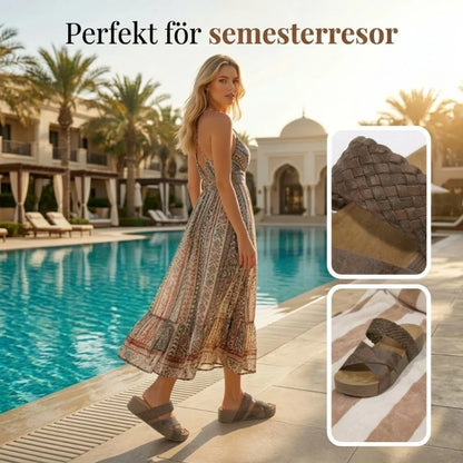 Mia — Women's Double Strap Kitten Heel Sandals